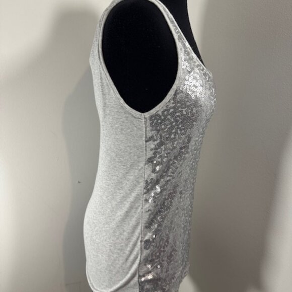 Silver Sequin Old Navy Tank Top   8306 - Picture 2 of 8
